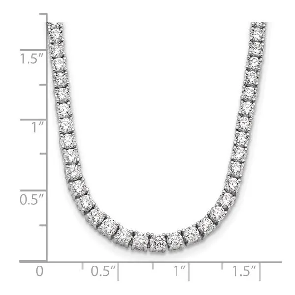 14KW Gold Lab Grown Diamond Tennis Necklace 10 CTW - 16