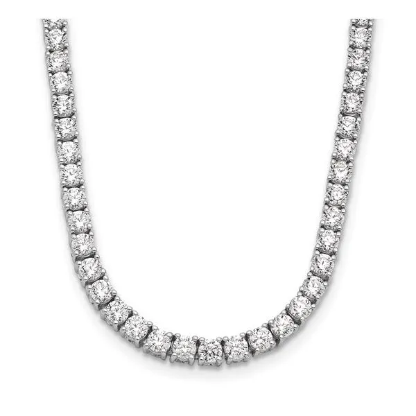 14KW Gold Lab Grown Diamond Tennis Necklace 10 CTW - 16