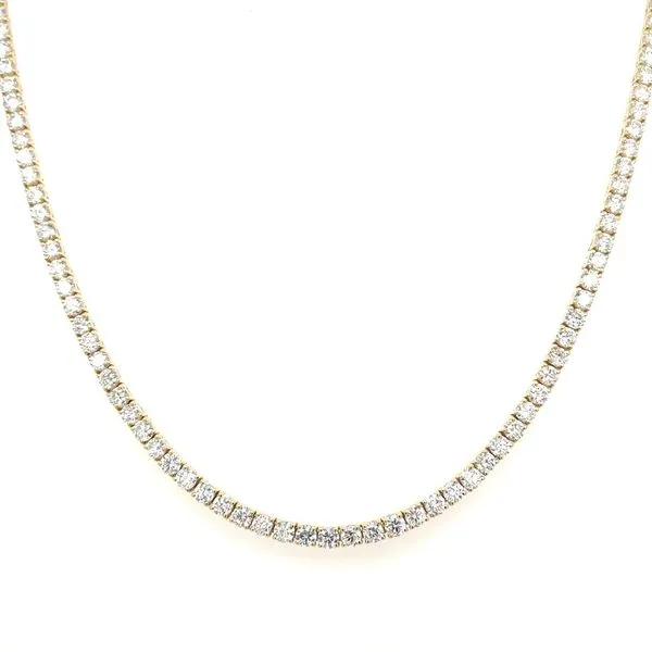 14KY Gold Lab Grown Diamond Tennis Necklace 10 CTW - 16