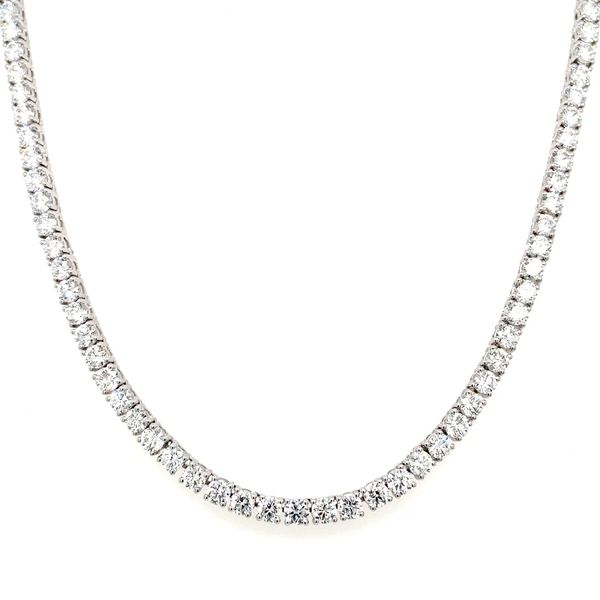 14KW Gold Lab Grown Diamond Tennis Necklace 20 CTW - 16
