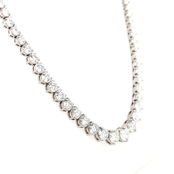 14KW Gold Lab Grown Diamond Graduated Necklace 15.08 CTW - 17.25