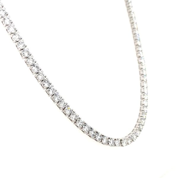 14KW Gold Lab Grown Diamond Tennis Necklace 15 CTW - 16.25