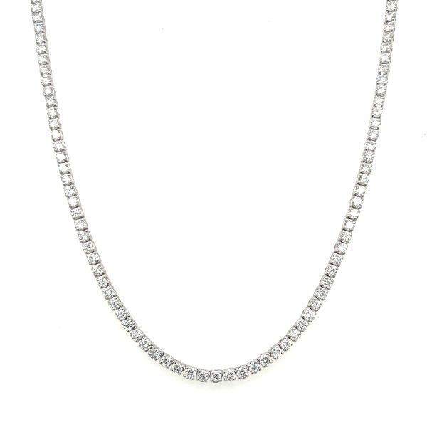 14KW Gold Lab Grown Diamond Tennis Necklace 6.99 CTW - 16