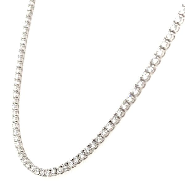 14KW Gold Lab Grown Diamond Tennis Necklace 6.99 CTW - 16