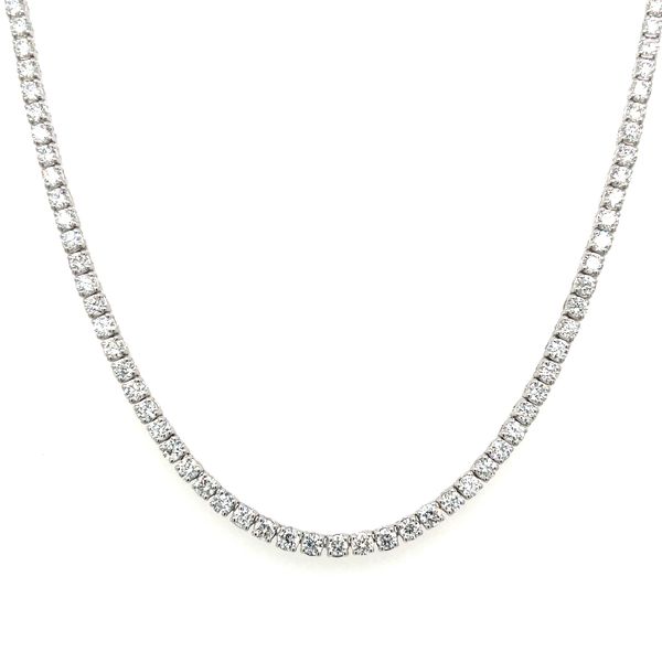 14KW Gold Lab Grown Diamond Tennis Necklace 6.99 CTW - 16