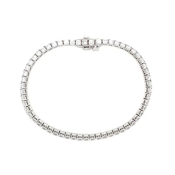 14KW Gold 3.50 CTW Lab Grown Diamond Line Bracelet 7