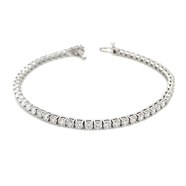 14KW Gold 3.50 CTW Lab Grown Diamond Line Bracelet 7