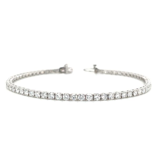 14KW Gold 3.90 CTW Lab Grown Diamond Line Bracelet 7