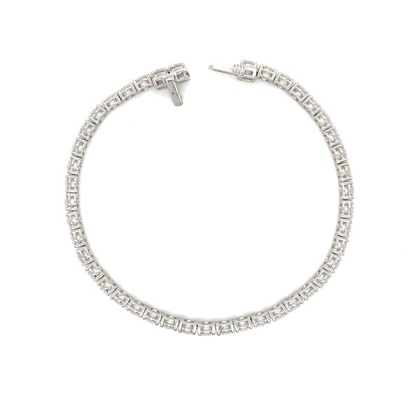 14KW Gold 10 CTW Round Lab Grown Diamond Tennis Bracelet 7