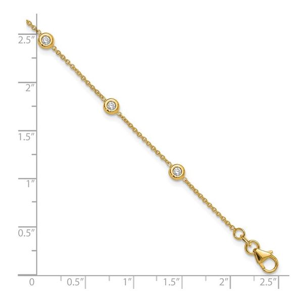 14KY Gold Lab Grown Diamond Station Bracelet 1/2 CTW 7.25