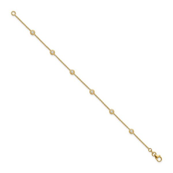 14KY Gold Lab Grown Diamond Station Bracelet 1/2 CTW 7.25