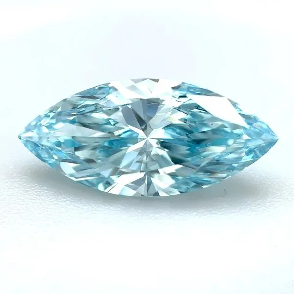 3.52 Ct Marquise Fancy Blue Lab Grown Diamond VS2 Clarity - IGI Franzetti Jewelers Austin, TX