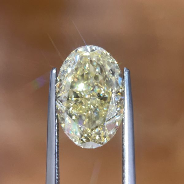 6.10 Ct Oval Fancy Intense Yellow Lab Grown Diamond VS2 Clarity - IGI Image 3 Franzetti Jewelers Austin, TX