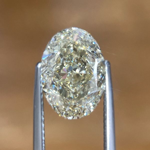 5.25 Ct Oval Fancy Light Yellow Lab Grown Diamond VS1 Clarity - IGI Franzetti Jewelers Austin, TX