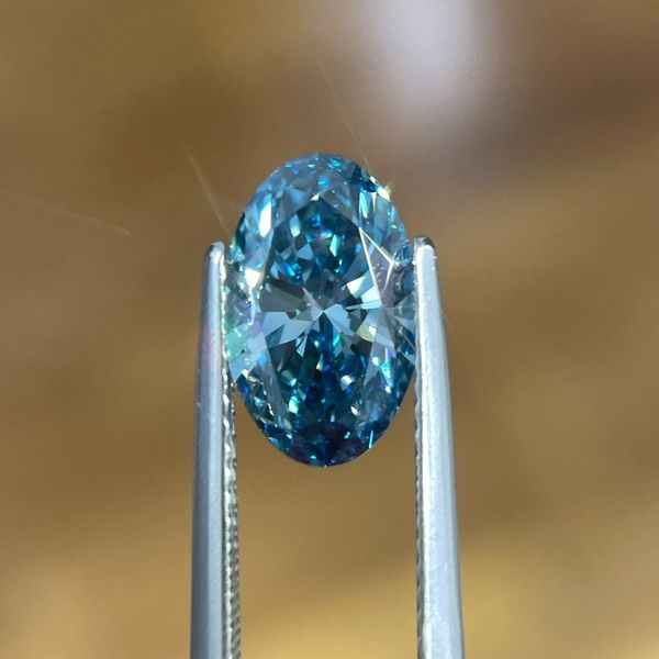 2.39 Ct Oval Fancy Vivid Blue Lab Grown Diamond VVS2 Clarity - IGI Image 4 Franzetti Jewelers Austin, TX