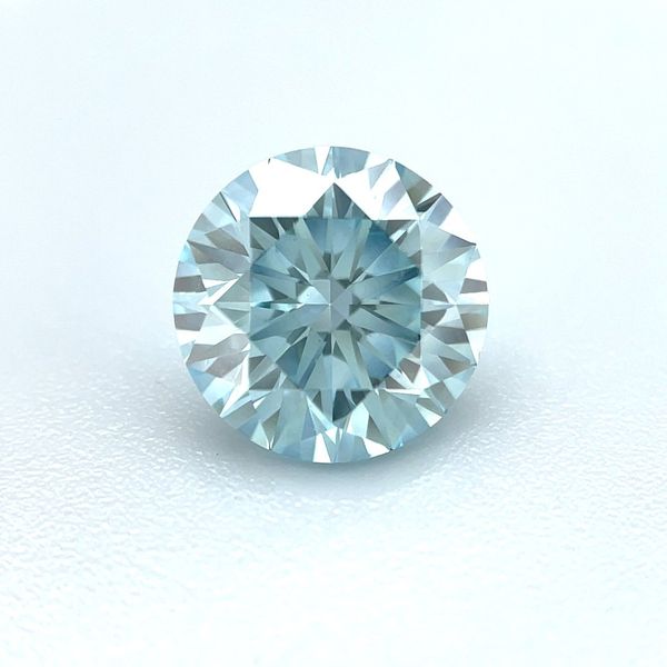 1.59 Ct Round Fancy Greenish Blue Lab Grown Diamond VVS2 Clarity - IGI Franzetti Jewelers Austin, TX