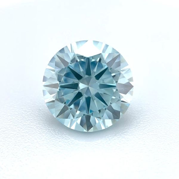 2.02 Ct Round Fancy Greenish Blue Lab Grown Diamond VS1 Clarity - IGI Franzetti Jewelers Austin, TX