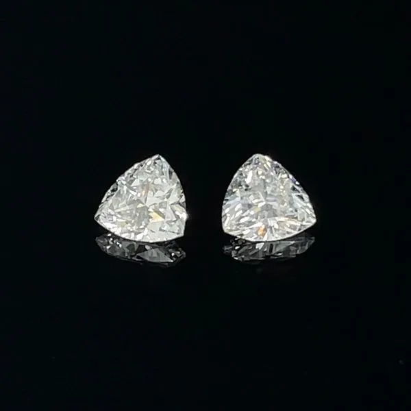1.07 CTW Matched Pair of Trilliant Lab Grown Diamonds DEF VSS2-VS2 Image 3 Franzetti Jewelers Austin, TX