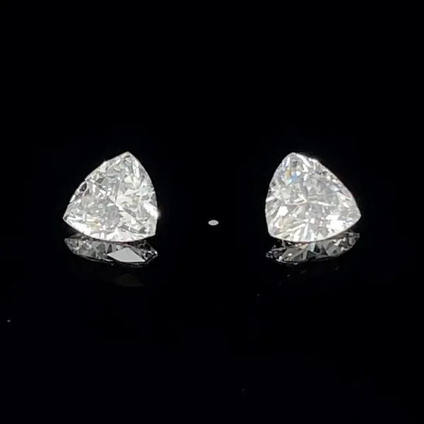 1.07 CTW Matched Pair of Trilliant Lab Grown Diamonds DEF VSS2-VS2 Franzetti Jewelers Austin, TX