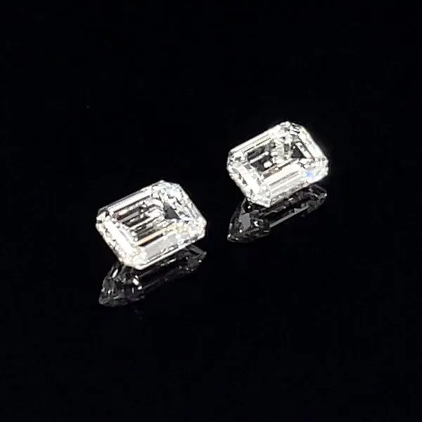0.89 CTW Matched Pair of Emerald Cut Lab Grown Diamonds D-G VS1-VS2 Image 4 Franzetti Jewelers Austin, TX