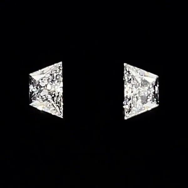 0.46 CTW Matched Pair of Trapezoid Brilliant Cut Lab Grown Diamonds D-E-F VS1-VS2 Franzetti Jewelers Austin, TX