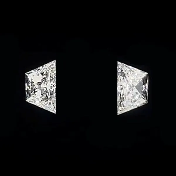 0.72 CTW Matched Pair of Trapezoid Brilliant Cut Lab Grown Diamonds D-E-F VS1-VS2 Franzetti Jewelers Austin, TX