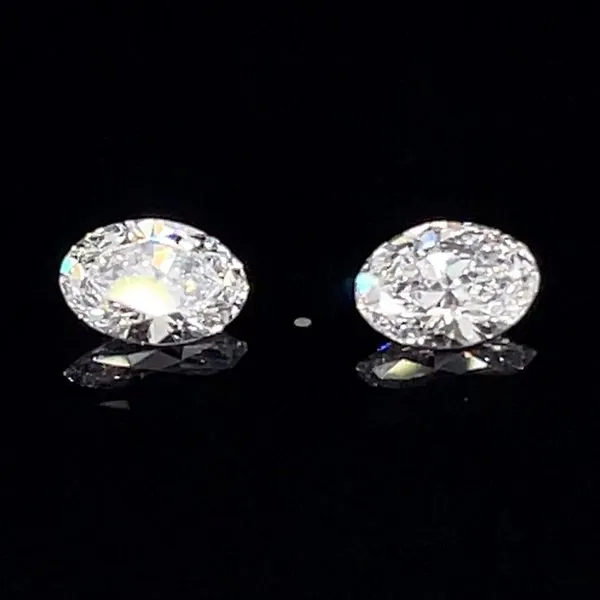 0.86 CTW Matched Pair of Oval Lab Grown Diamonds D-E-F VS1-VS2 Image 3 Franzetti Jewelers Austin, TX