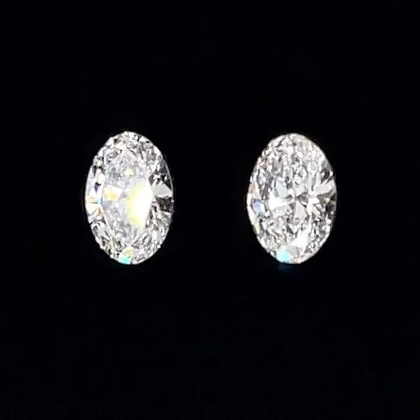 0.86 CTW Matched Pair of Oval Lab Grown Diamonds D-E-F VS1-VS2 Franzetti Jewelers Austin, TX