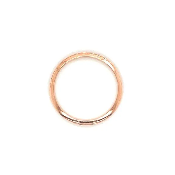 14K Rose Gold 2 mm Engraved Design Milgrain Halfway Band Image 5 Franzetti Jewelers Austin, TX