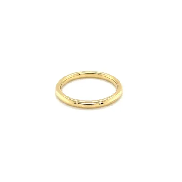 18K Yellow Gold 2 MM Half Round Comfort Fit Band Image 3 Franzetti Jewelers Austin, TX