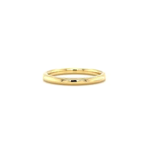 18K Yellow Gold 2 MM Half Round Comfort Fit Band Image 4 Franzetti Jewelers Austin, TX