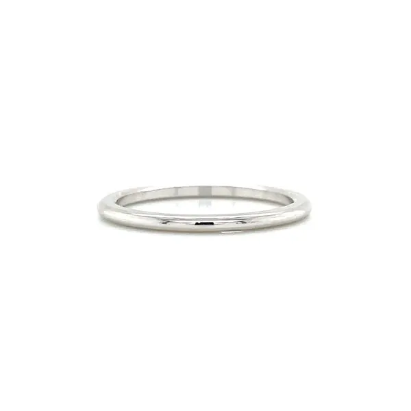 14K White Gold 1.5 MM Half Round Comfort Fit Band Image 4 Franzetti Jewelers Austin, TX