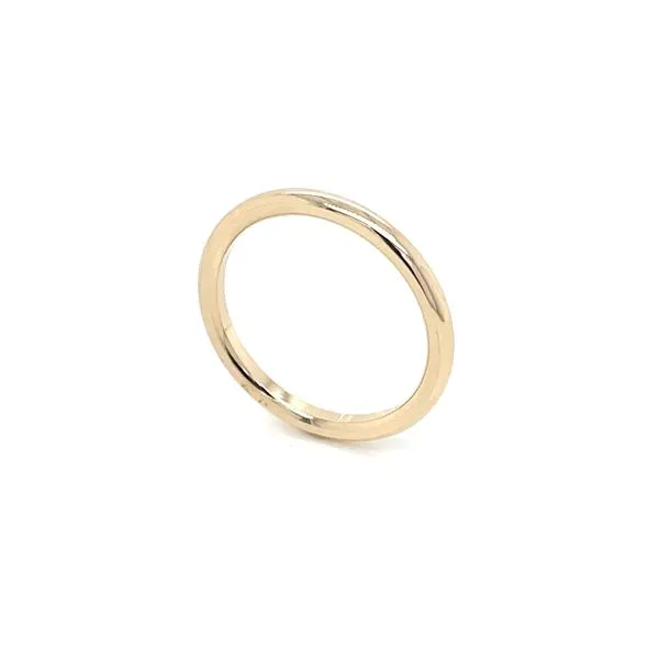 14K Yellow Gold 2 MM Half Round Comfort Fit Band Franzetti Jewelers Austin, TX