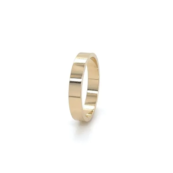 14K Yellow Gold 3.5 MM Flat Outside Standard Fit Band Image 5 Franzetti Jewelers Austin, TX