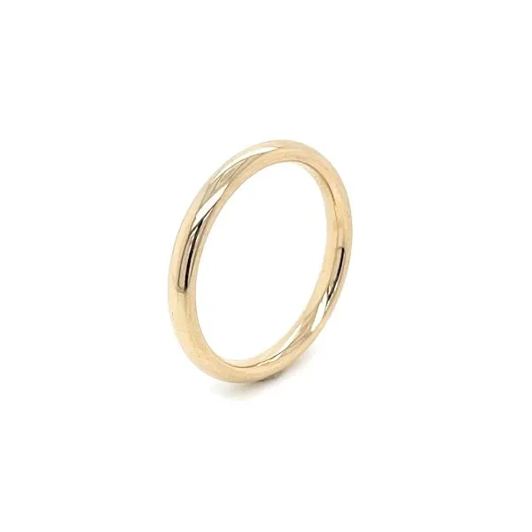 14K Yellow Gold 2.5 MM Half Round Comfort Fit Band Franzetti Jewelers Austin, TX