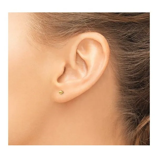 14KY Gold Polished 3 mm Ball Stud Earrings Image 3 Franzetti Jewelers Austin, TX