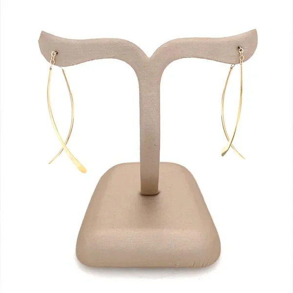 14KY Gold Small Double Wire Threader Earrings Image 2 Franzetti Jewelers Austin, TX