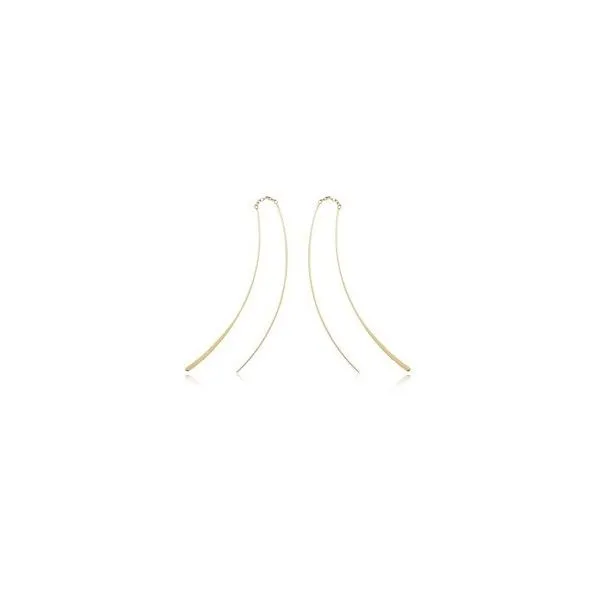 14KY Gold Small Double Wire Threader Earrings Franzetti Jewelers Austin, TX