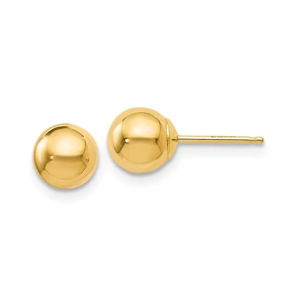 14KY Gold Polished 6 mm Ball Stud Earrings Franzetti Jewelers Austin, TX