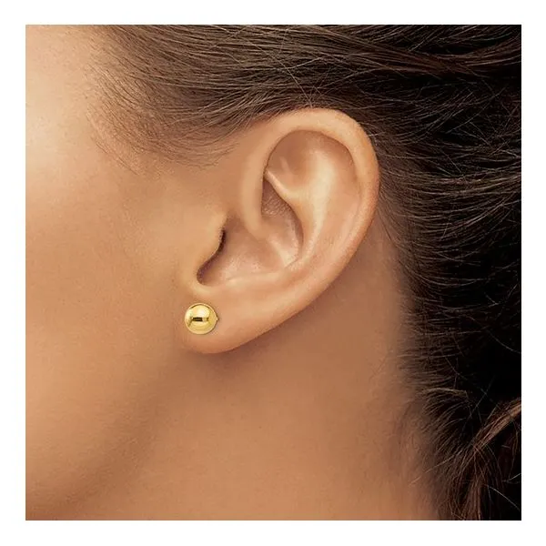 14KY Gold Polished 7 mm Ball Stud Earrings Image 2 Franzetti Jewelers Austin, TX