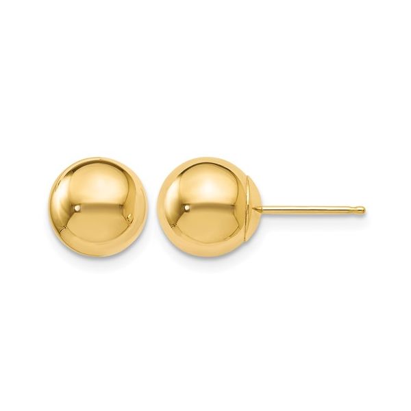 14KY Gold Polished 8 mm Ball Stud Earrings Franzetti Jewelers Austin, TX