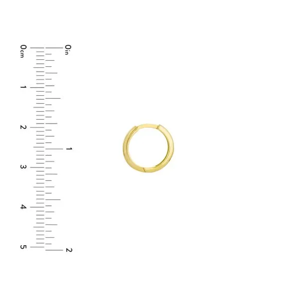 14KY Gold Medium Huggie Hoop Earrings Image 4 Franzetti Jewelers Austin, TX