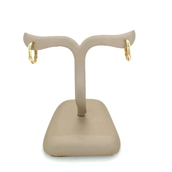 14KY Gold Medium Huggie Hoop Earrings Image 5 Franzetti Jewelers Austin, TX
