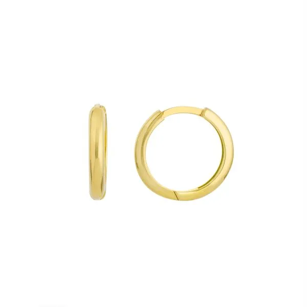 14KY Gold Medium 13.1 mm Huggie Hoop Earrings Franzetti Jewelers Austin, TX