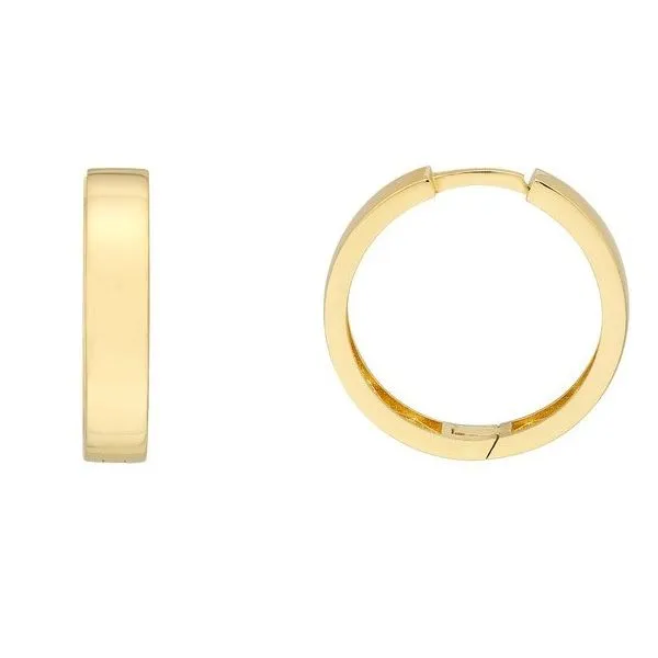 14KY Gold Large 17.6 mm Round Hoop Earrings Franzetti Jewelers Austin, TX