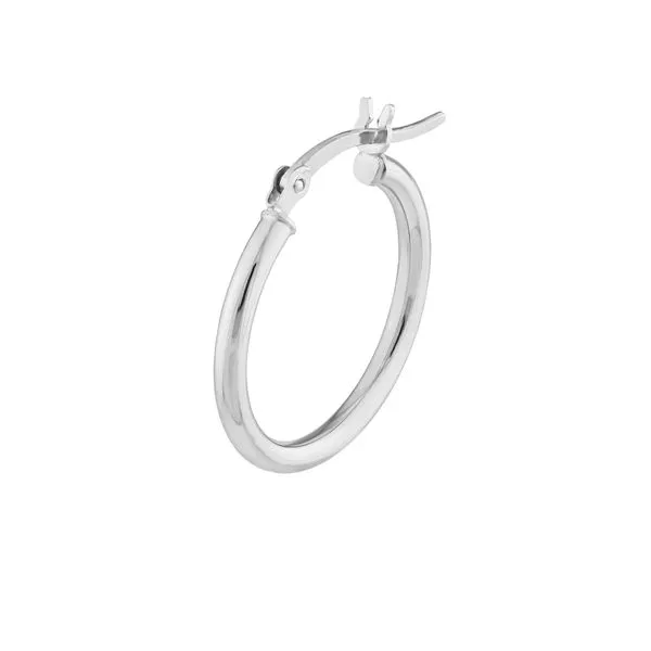 14KW Gold 20 MM Round Tube Polished Hoops Image 4 Franzetti Jewelers Austin, TX