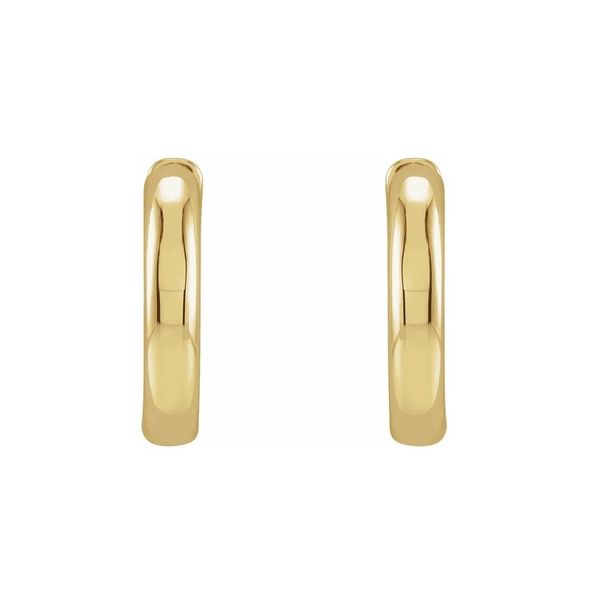 14KY Gold Hinged 15 mm Hoop Earrings Image 2 Franzetti Jewelers Austin, TX