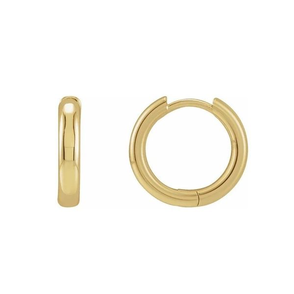 14KY Gold Hinged 15 mm Hoop Earrings Franzetti Jewelers Austin, TX