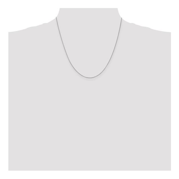 14K White Gold 0.9 mm Box Chain 20