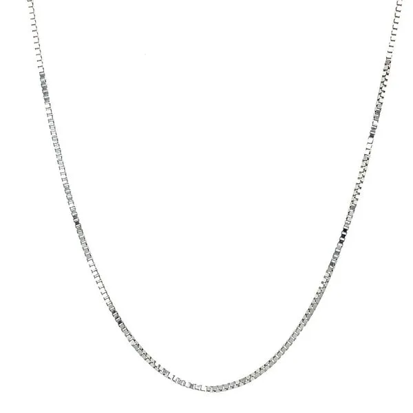 14K White Gold 0.9 mm Box Chain 20